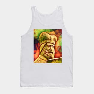 Geoffrey of Monmouth Snow Colourful Portrait | Geoffrey of Monmouth Artwork 15 Tank Top